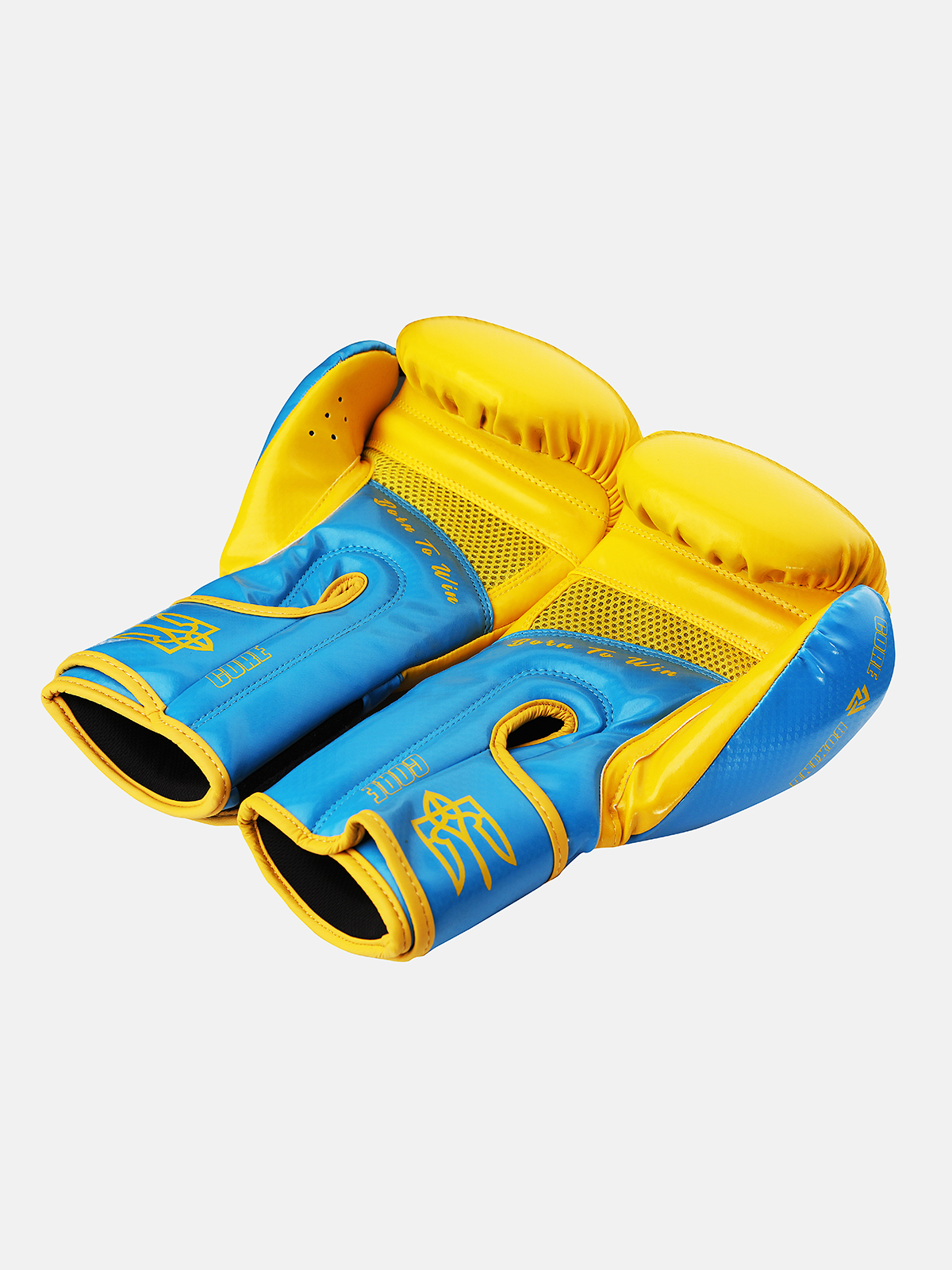 Core Boxing Gloves Blue Yellow, Photo № 5